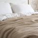 В'язаний плед LaModno WoolCotton Balance Beige 3