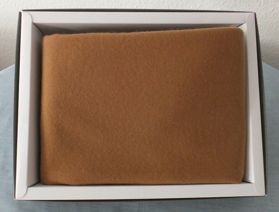 Кашеміровий плед Hefel (dark camel)