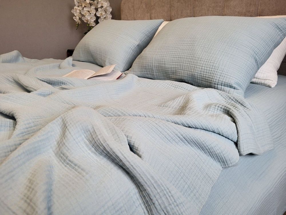 Постільна білизна Муслін Комфорт Текстиль SOFT BLUE, MUSLIN