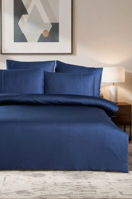 Постільна білизна сатин Luoca Patisca Stripe Satin 300 TC Faye Navy