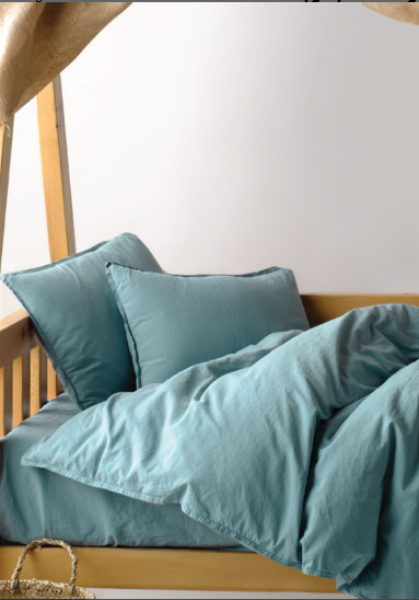 Детское постельное белье вареный хлопок Limasso Baby Mineral Blue