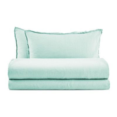 Итальянское постельное белье льон Biancoperla Cannes Acqua