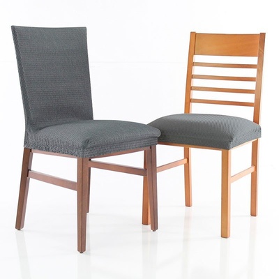 Набір чохлів на сидіння для стільців (6 шт) Nueva Textura Sandra Grey seat