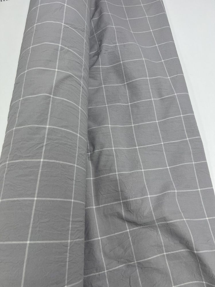 Постільна білизна варена бавовна Комфорт Текстиль Gray plaid, Washed Cotton