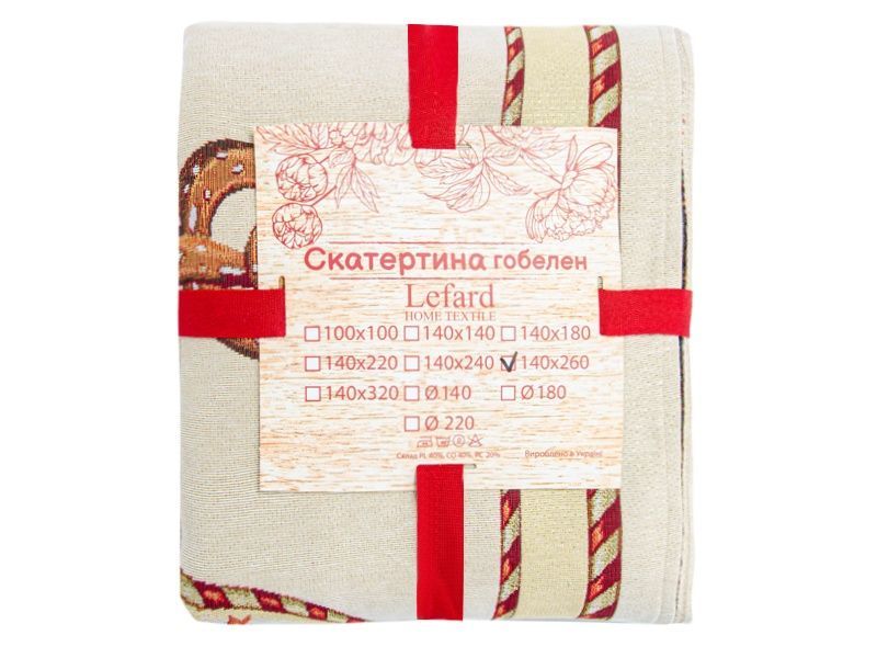Новорічна скатертину Lefard HOME TEXTILE Гобелен BISQUIT