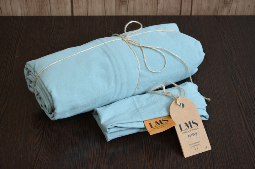 Детское постельное белье вареный хлопок Limasso Baby Mineral Blue