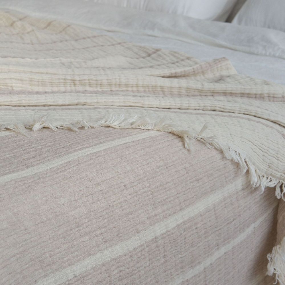 Муслиновое покрывало-плед La Modno PEARL PEARL BEIGE