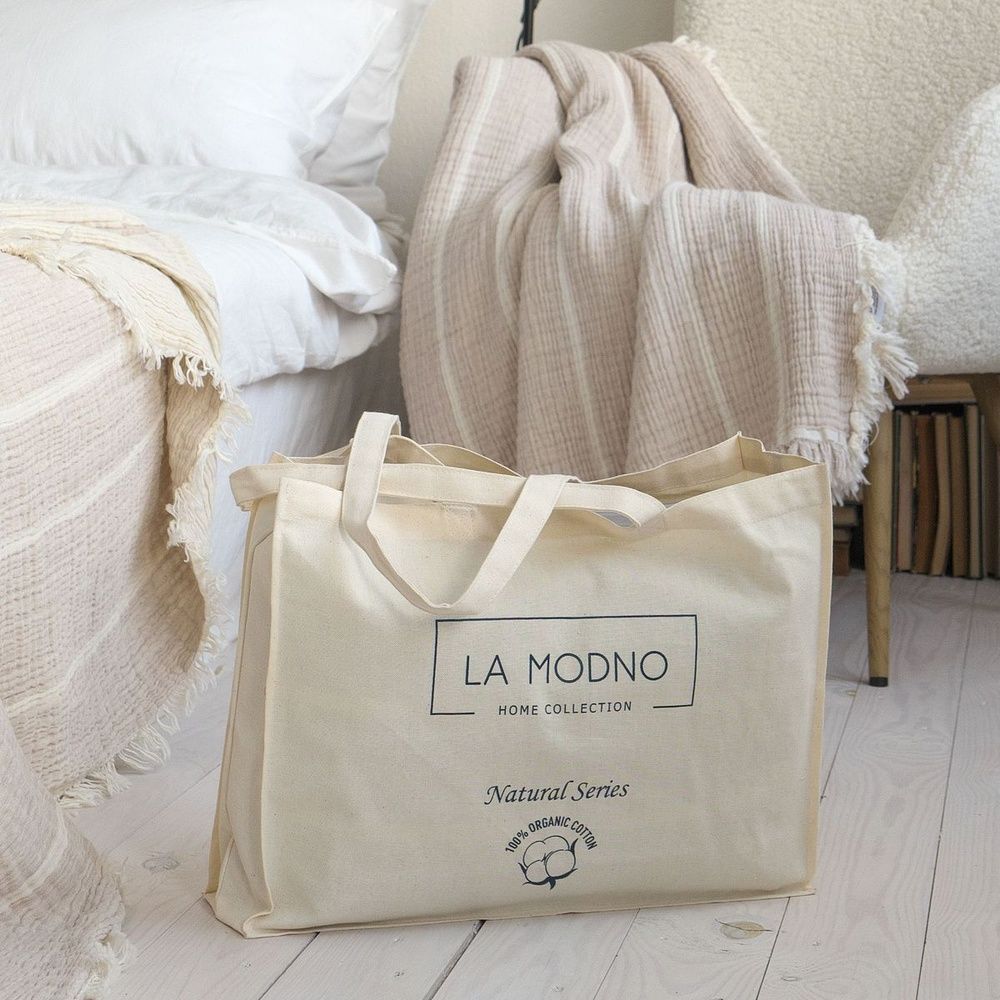 Муслиновое покрывало-плед La Modno PEARL PEARL BEIGE