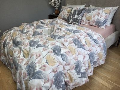 Постільна білизна фланель Комфорт текстиль Антуріум/пудра, Turkish flannel