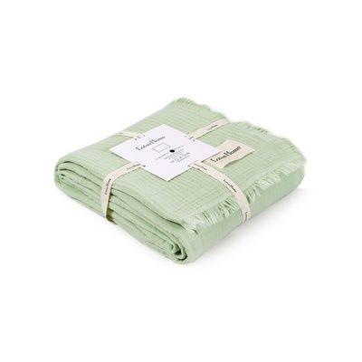 Покрывало муслиновое Lotus Home - Napa muslin pistachio, Зелёный, Евро, 200х220 см, Без наволочек