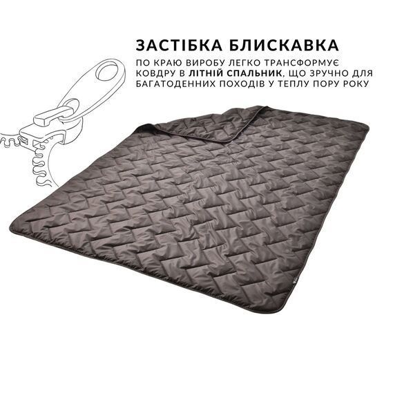Ковдра-спальник антиалергенна Idea Collection Турист коричневий
