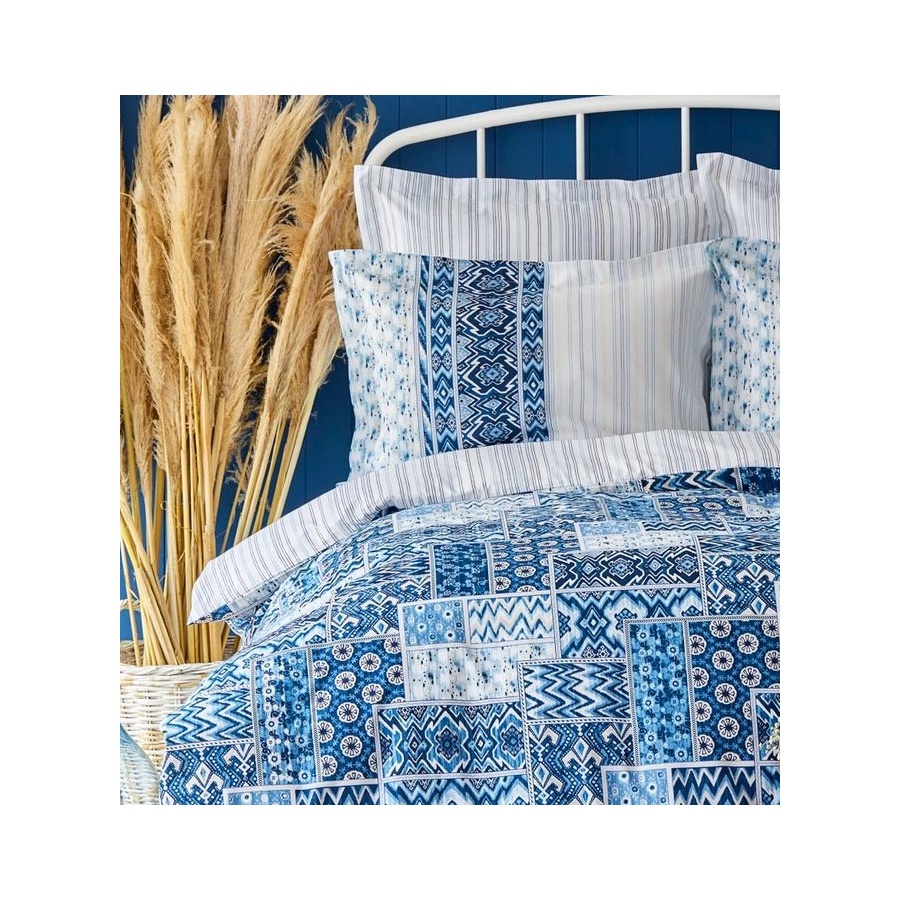 Постельное белье Karaca Home ранфорс - Pietra mavi голубой