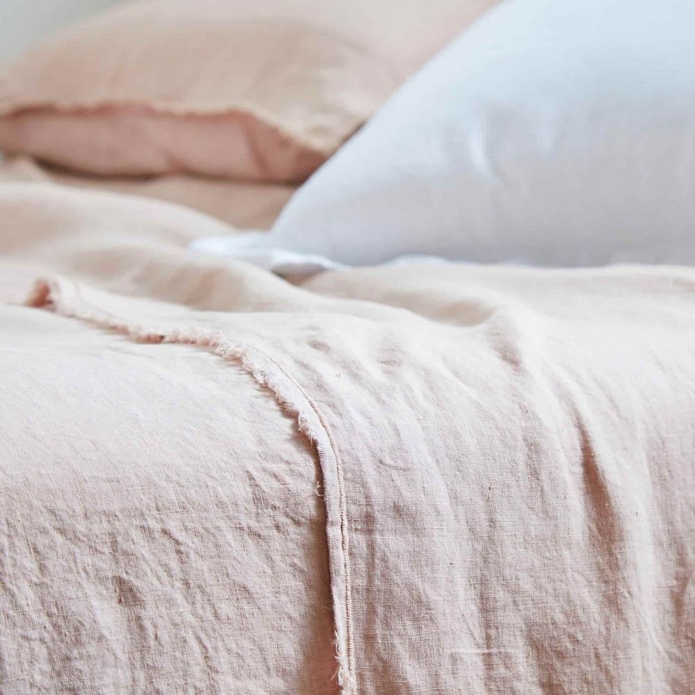 Італійська постільна білизна льон Biancoperla Cannes Pepe Rosa