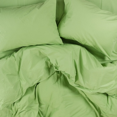Комплект постельного белья Antoni Ранфорс Premium Бязь Зеленый лайм Евро 200х220