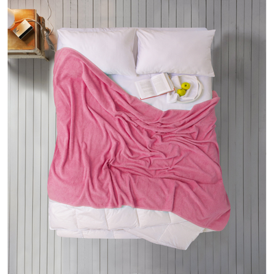 Простынь Iris Home махровая - Azalea pink