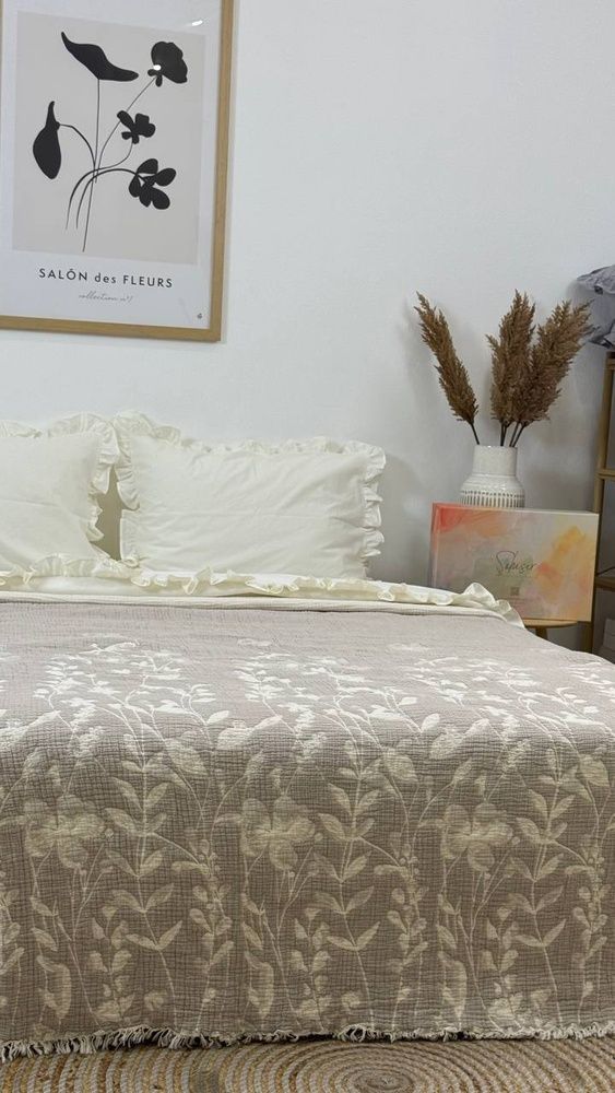 Покривало муслінове Saheser Nora beg, Бежевый, Евро, 230х250 см