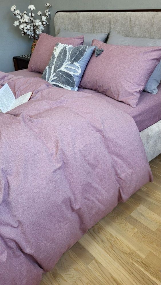 Постільна білизна варена бавовна Комфорт Текстиль Mauve, Washed Cotton W1181