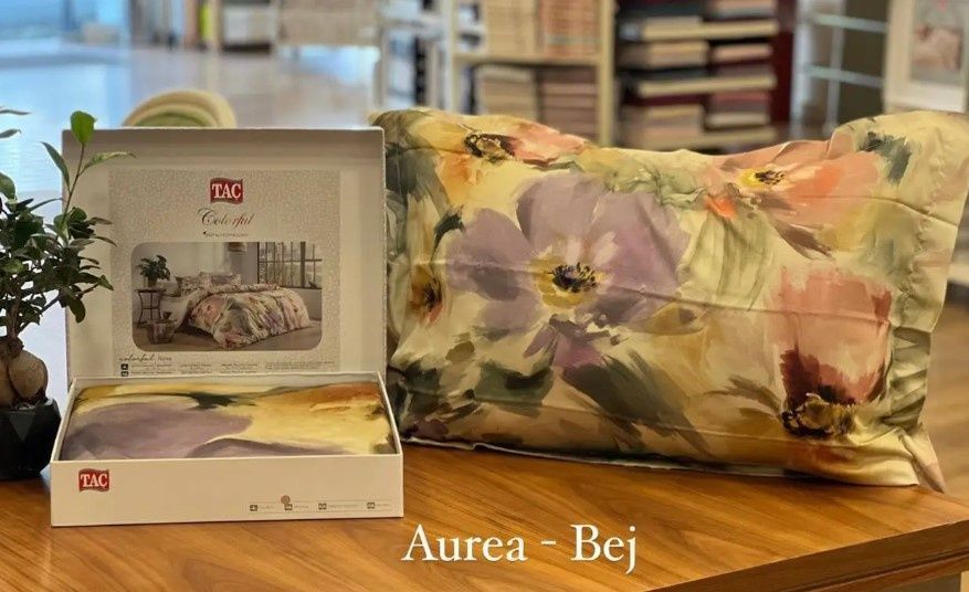Постільна білизна TAC сатин Digital Aurea beg