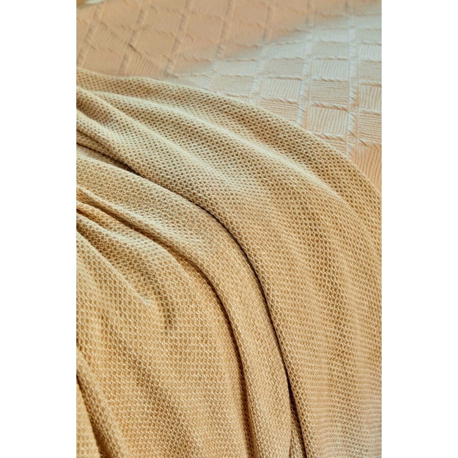 Набор постельное белье с покрывалом + плед Karaca Home - Bush bej