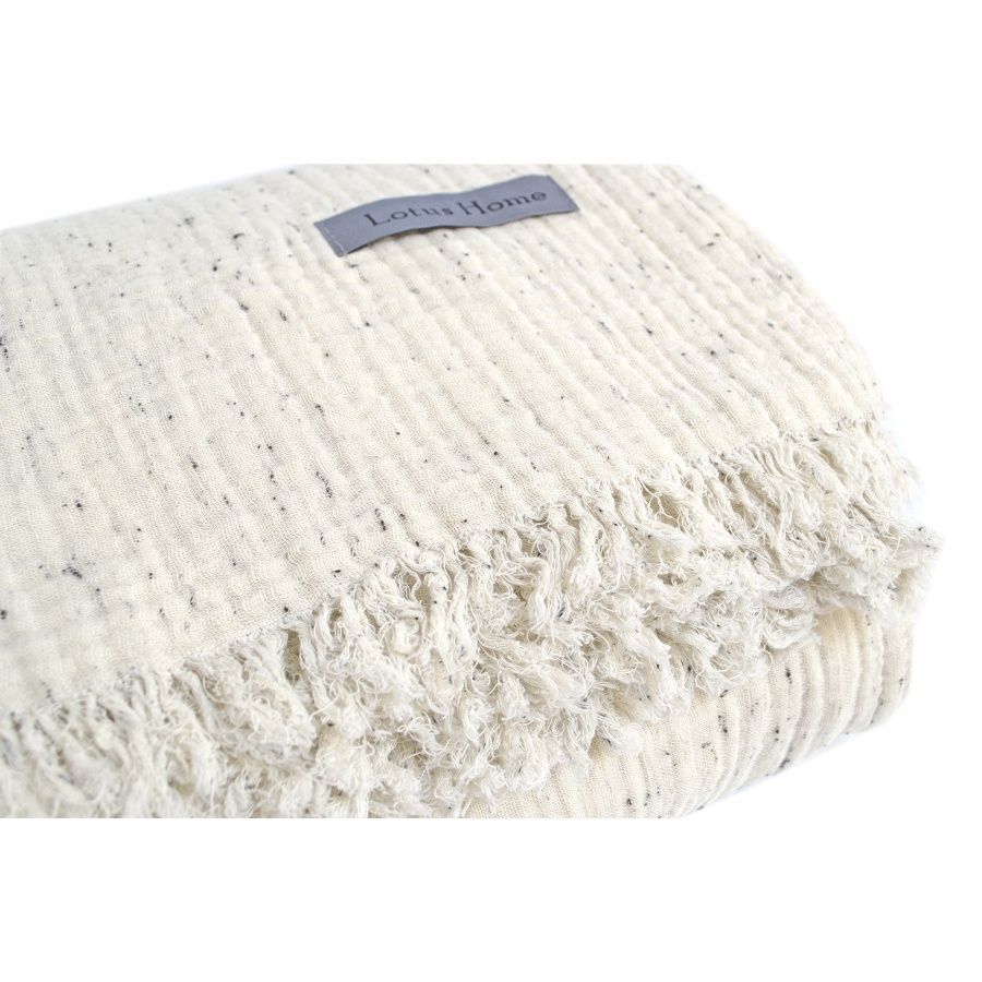 Піке покривало-плед муслін Lotus Home - Joflim muslin natural morning