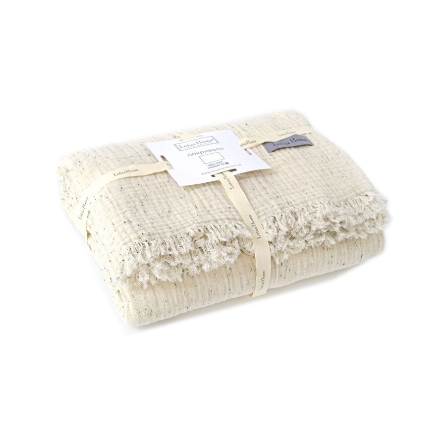 Піке покривало-плед муслін Lotus Home - Joflim muslin natural morning