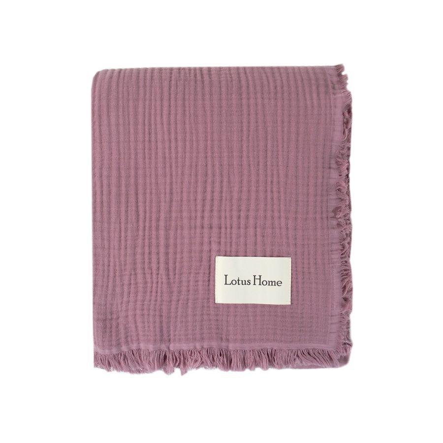 Покривало муслінове Lotus Home - Napa muslin lilac, Ліловий, Євро, 200х220 см, Без наволочок