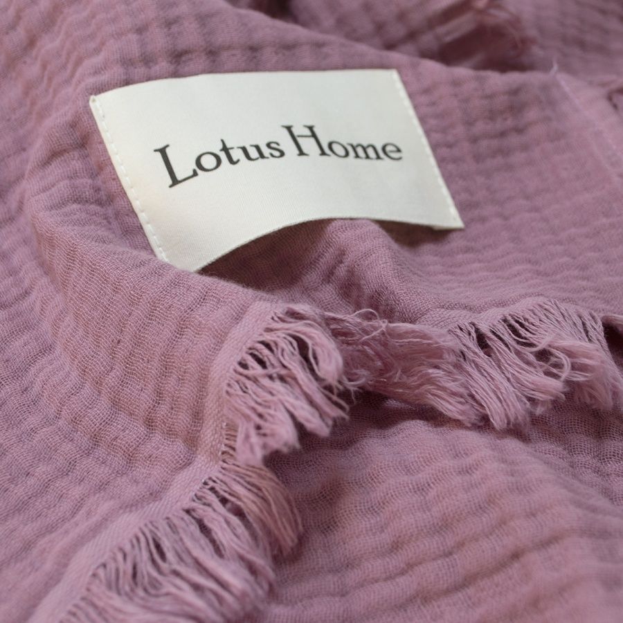 Покривало муслінове Lotus Home - Napa muslin lilac, Ліловий, Євро, 200х220 см, Без наволочок