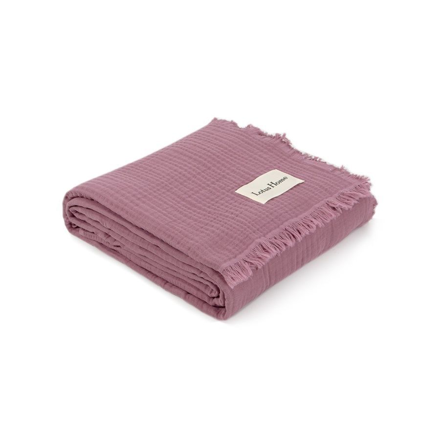 Покривало муслінове Lotus Home - Napa muslin lilac, Ліловий, Євро, 200х220 см, Без наволочок
