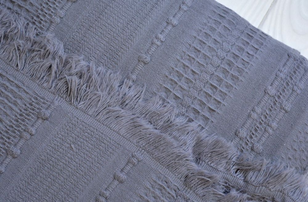 Простынь-покрывало пике First Choice Sole Anthracite