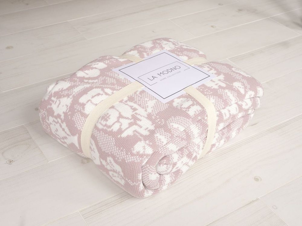 Покрывало LA MODNO ROSE Pink-Ecru