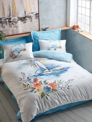 Постільна білизна Cotton Box ранфорс Maritime Morgan Mavi