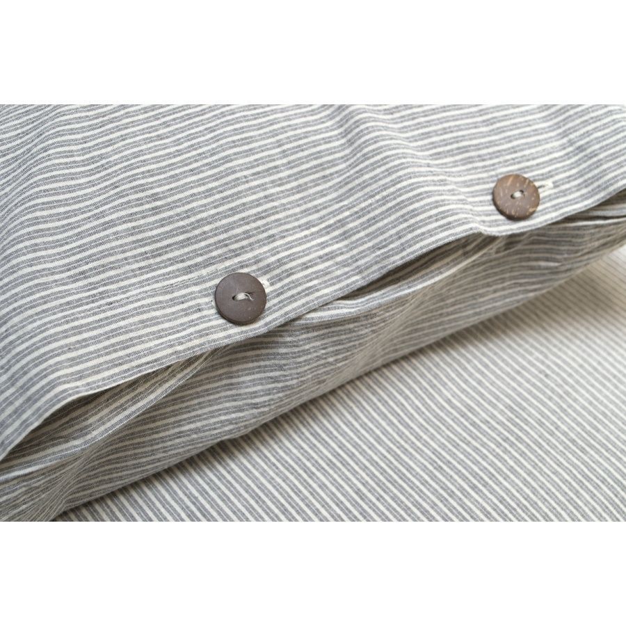 Постільна білизна Lotus Home Washed cotton - Pinstripe antracite