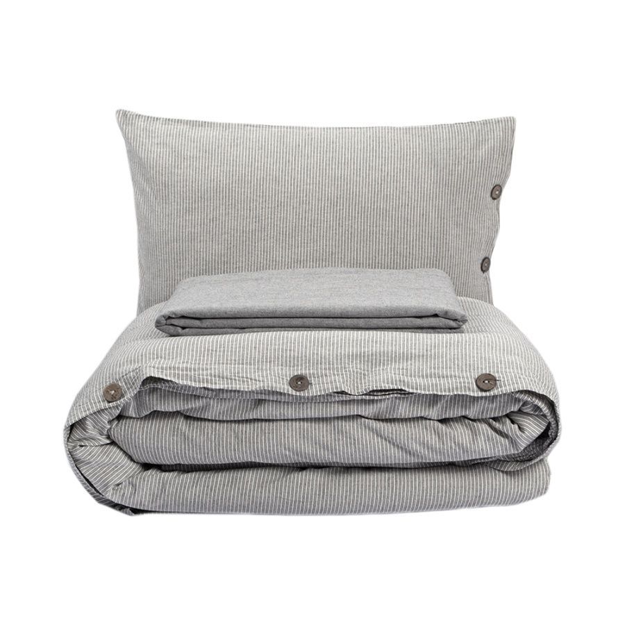 Постільна білизна Lotus Home Washed cotton - Pinstripe antracite