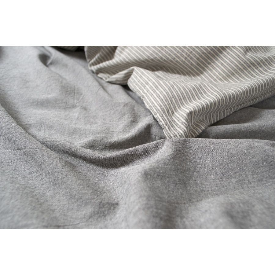 Постільна білизна Lotus Home Washed cotton - Pinstripe antracite