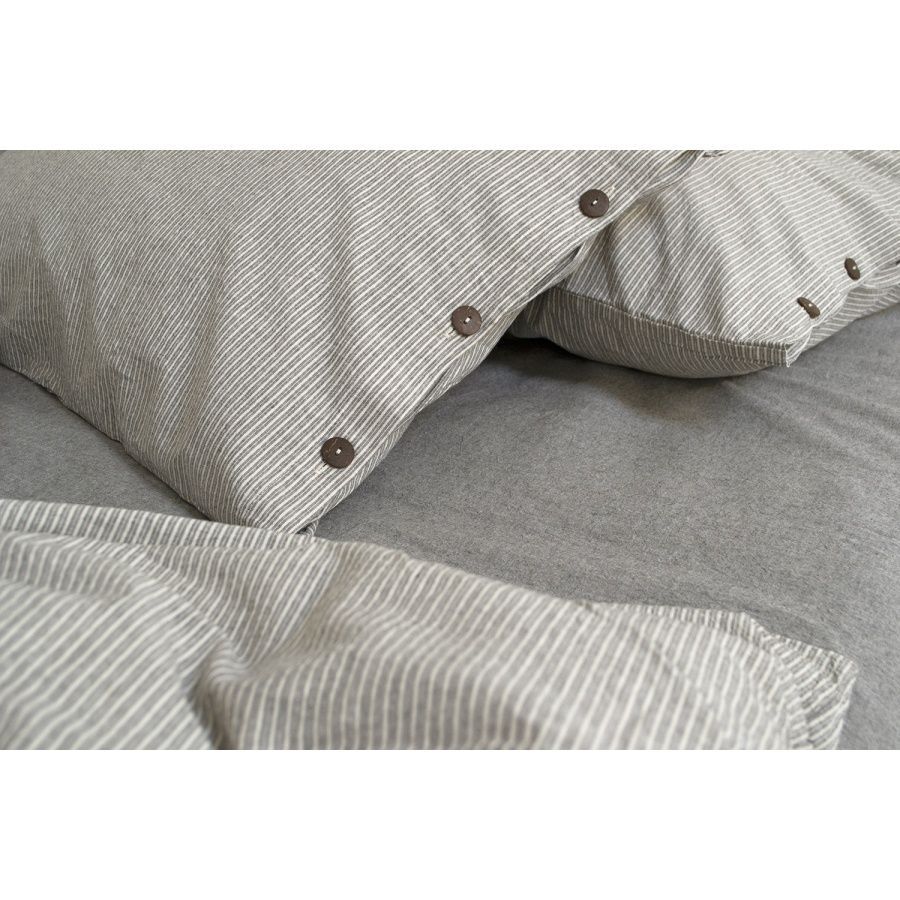 Постільна білизна Lotus Home Washed cotton - Pinstripe antracite