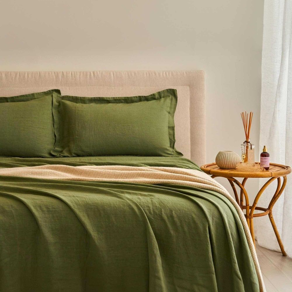 Итальянское постельное белье льон Biancoperla Hamilton Mela