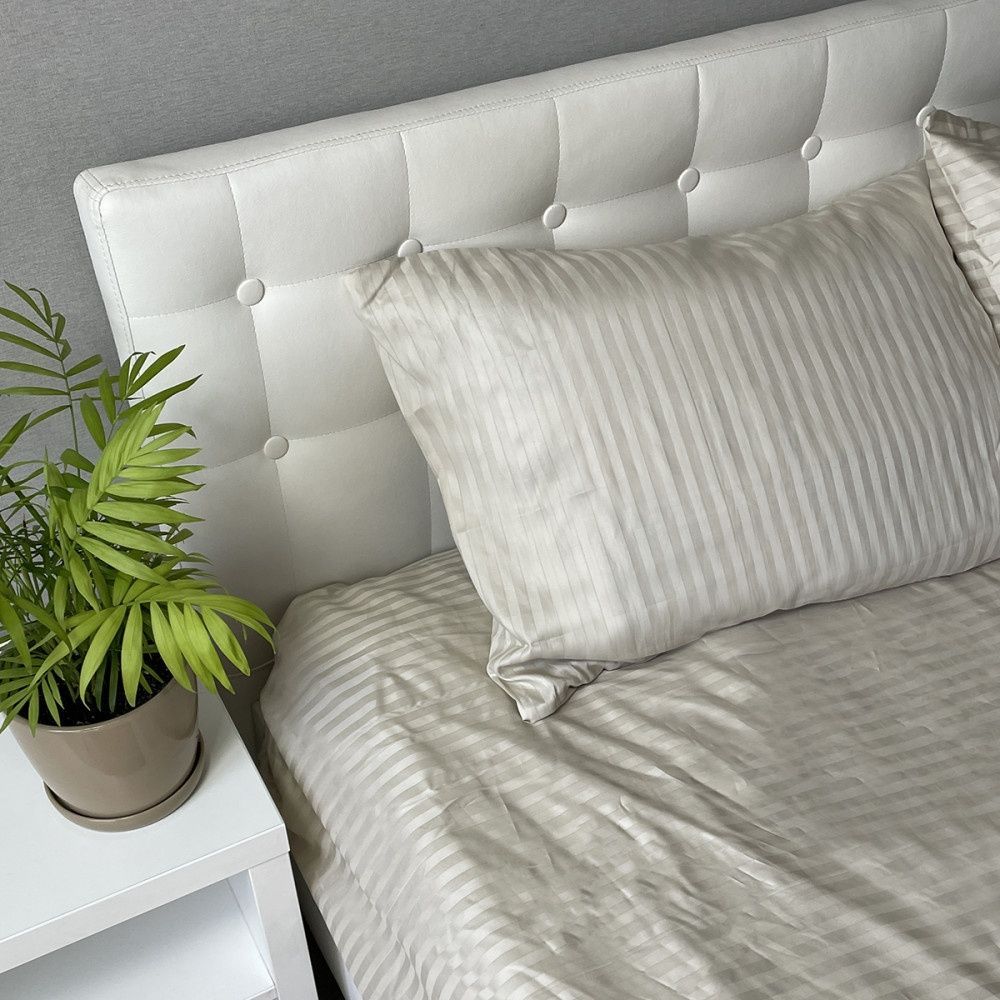 Постельное белье Sound Sleep сатин страйп Stripe Sense Beige