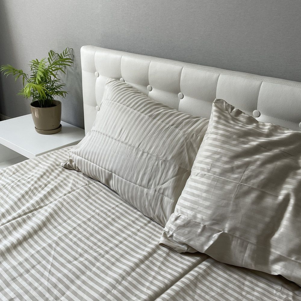 Постельное белье Sound Sleep сатин страйп Stripe Sense Beige
