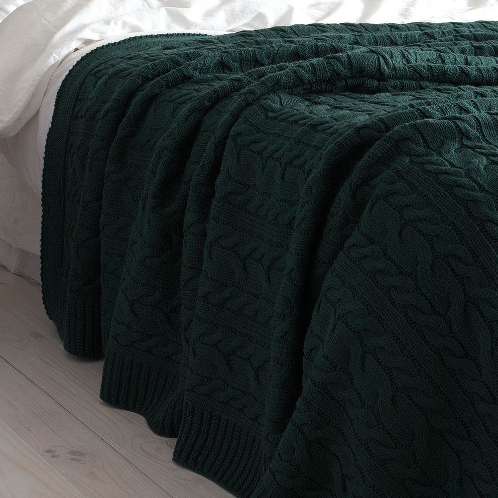 Вязаный плед LA MODNO Genova Emerald
