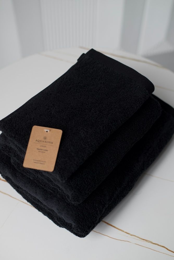 Рушник махровий єгипетська бавовна AQUANOVA London Black