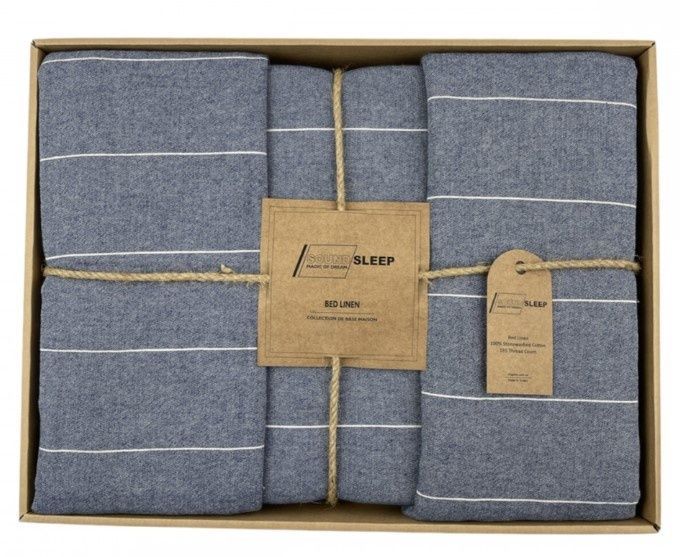 Постельное белье Sound Sleep Stonewash AURA MAVI