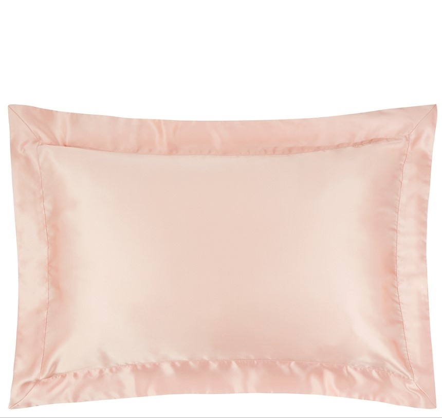 Шелковое постельное белье с простыней на резинке Gingerlily Plain Signature Rose Pink