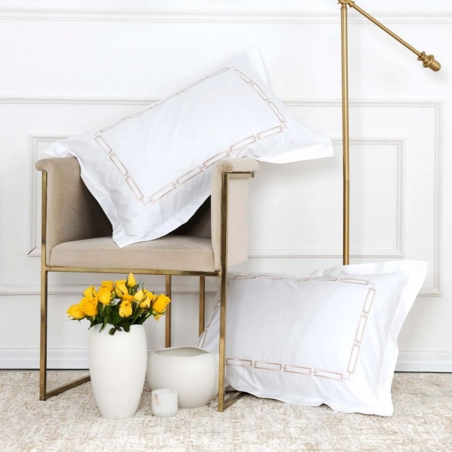 Постільна білизна Karaca Home перкаль - White Colletion Oriane bej