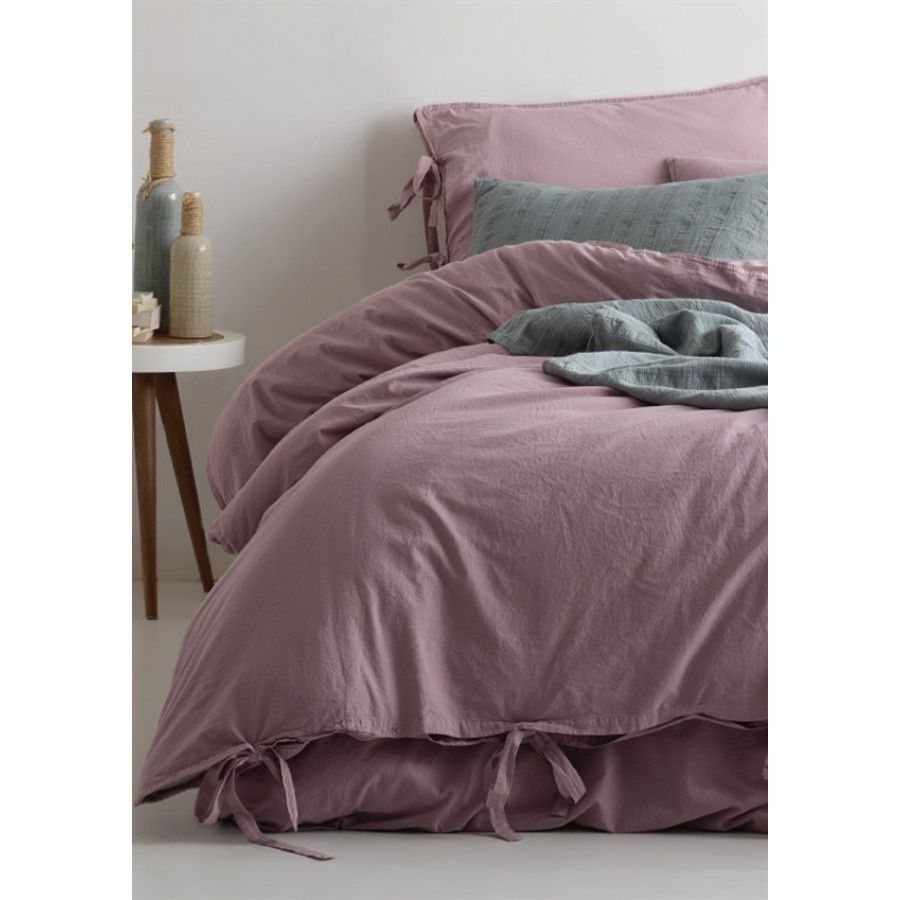 Постельное белье вареный хлопок Limasso Octopus Natural Violet
