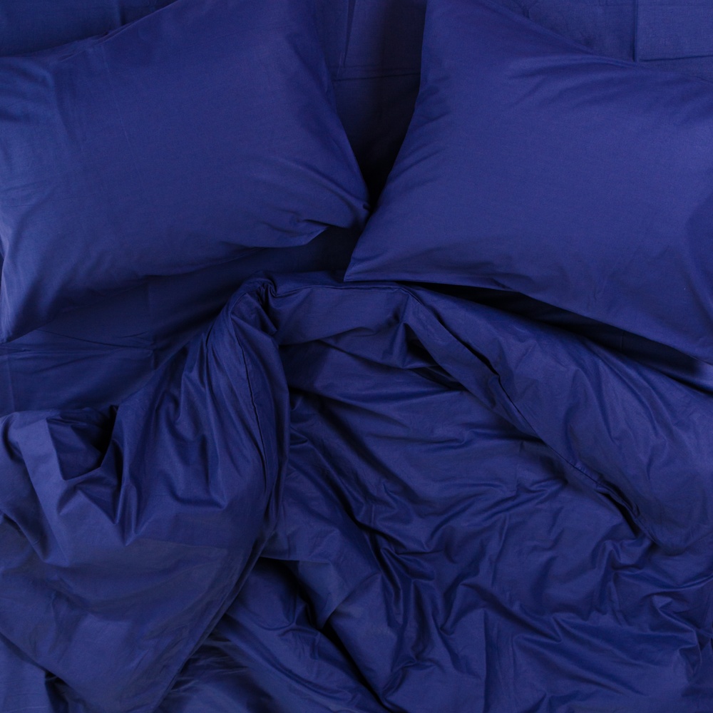 Комплект постельного белья Antoni Ранфорс Premium Бязь Сапфир темно-синий Евро 200х220