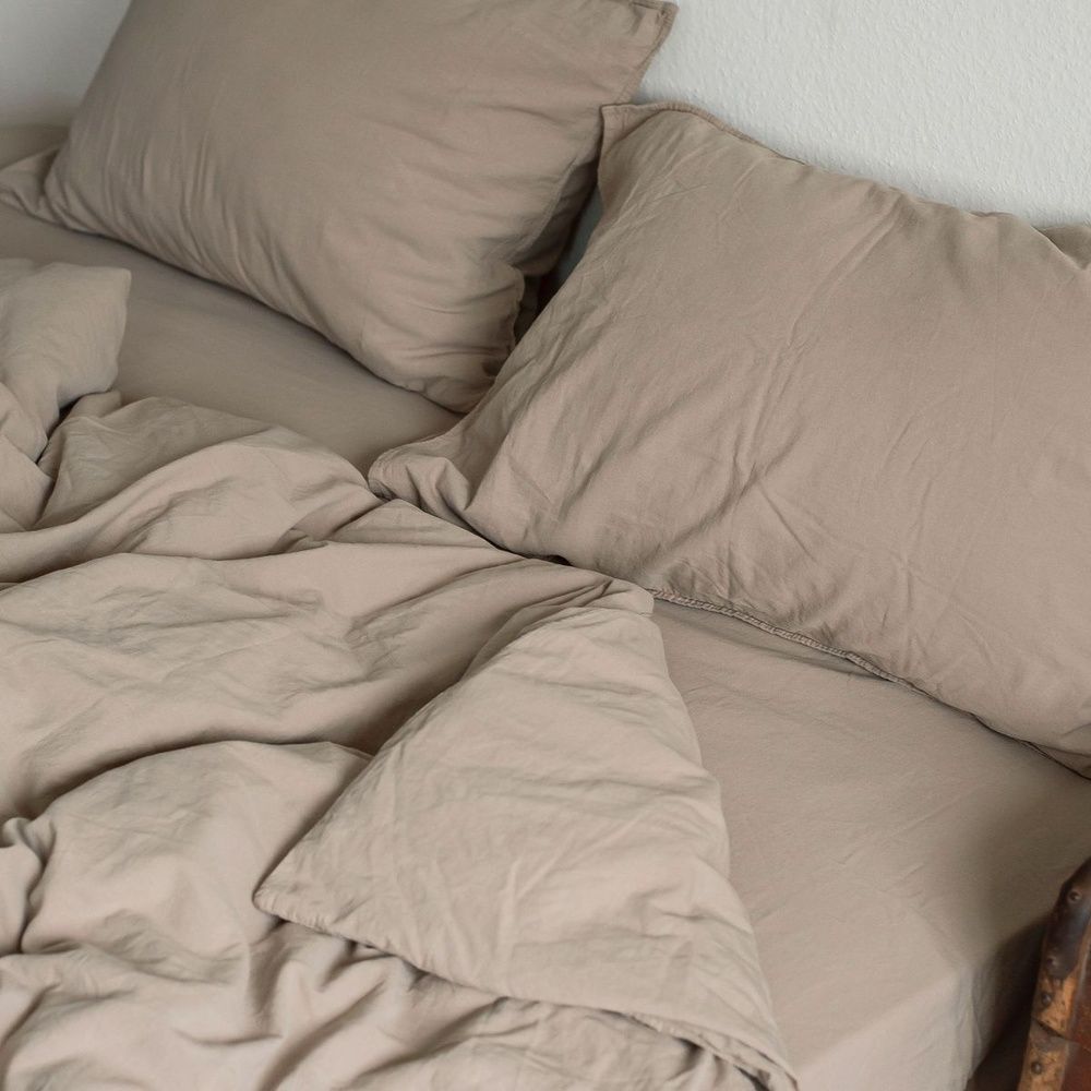 Постельное белье вареный хлопок LA MODNO STONEWASHED CAPPUCCINO