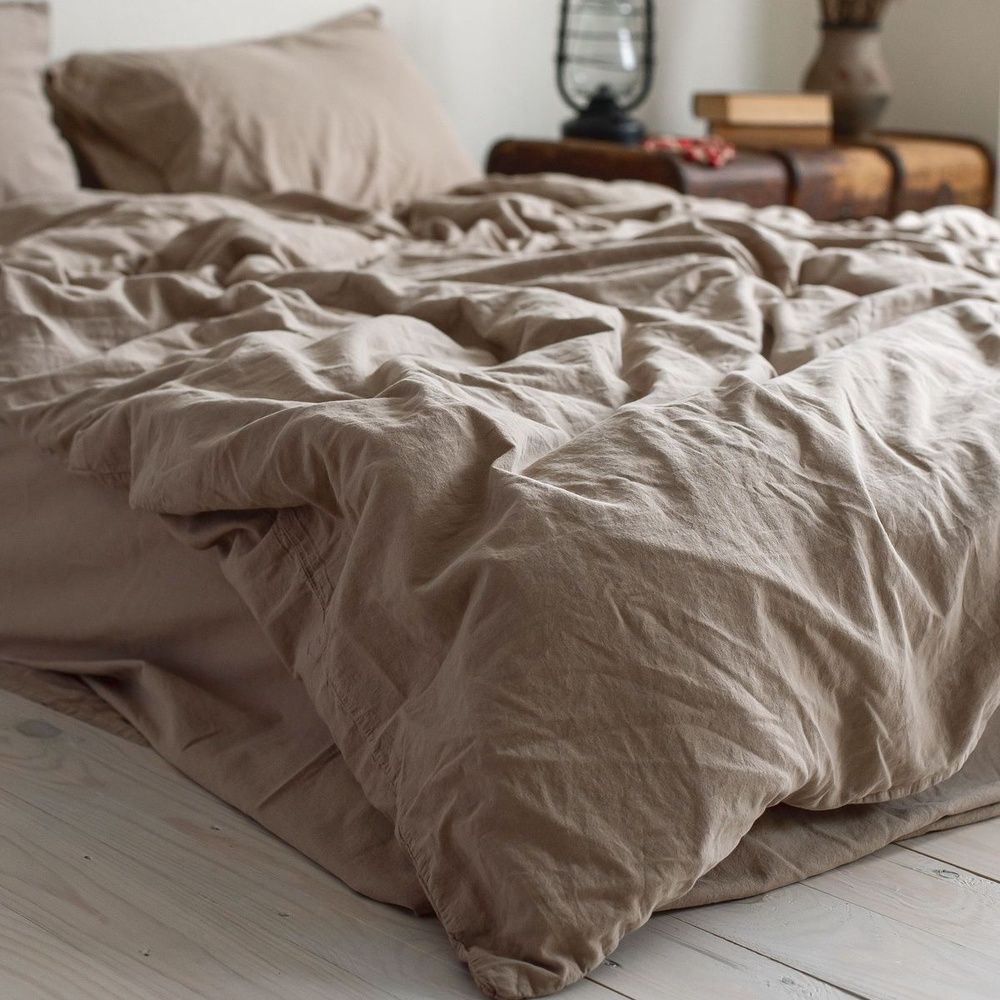 Постельное белье вареный хлопок LA MODNO STONEWASHED CAPPUCCINO