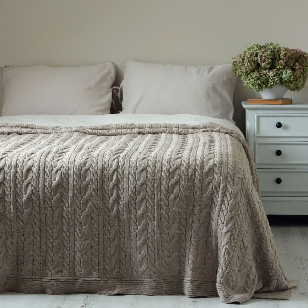 В'язаний плед LA MODNO Genova Beige