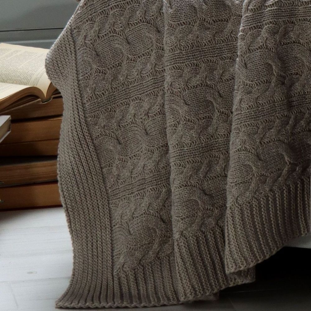 В'язаний плед LA MODNO Genova Beige