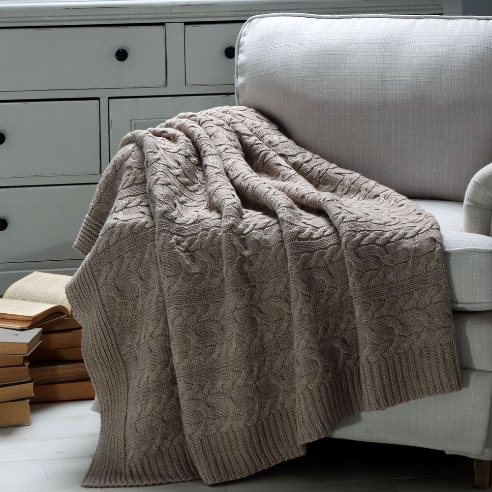 В'язаний плед LA MODNO Genova Beige